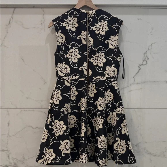 Ted Baker London Black and Cream Floral Mini Dress - Picture 7 of 9